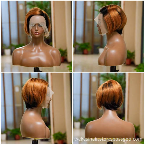 180% Perruque Pixie Cut Wig Human Hair Curly Bob Short Pixie Cut Lace Wig Bleached Knots Lace Frontal 13x4 Pixie Curls Wig Free